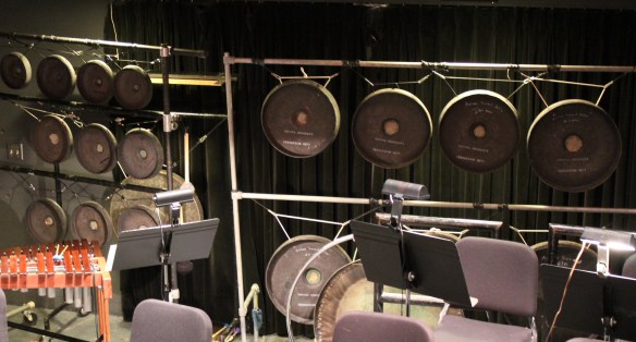 Tuned gongs.